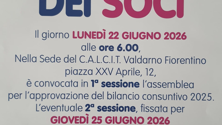 Assemblea del Calcit per l'approvazione del Bilancio 2025